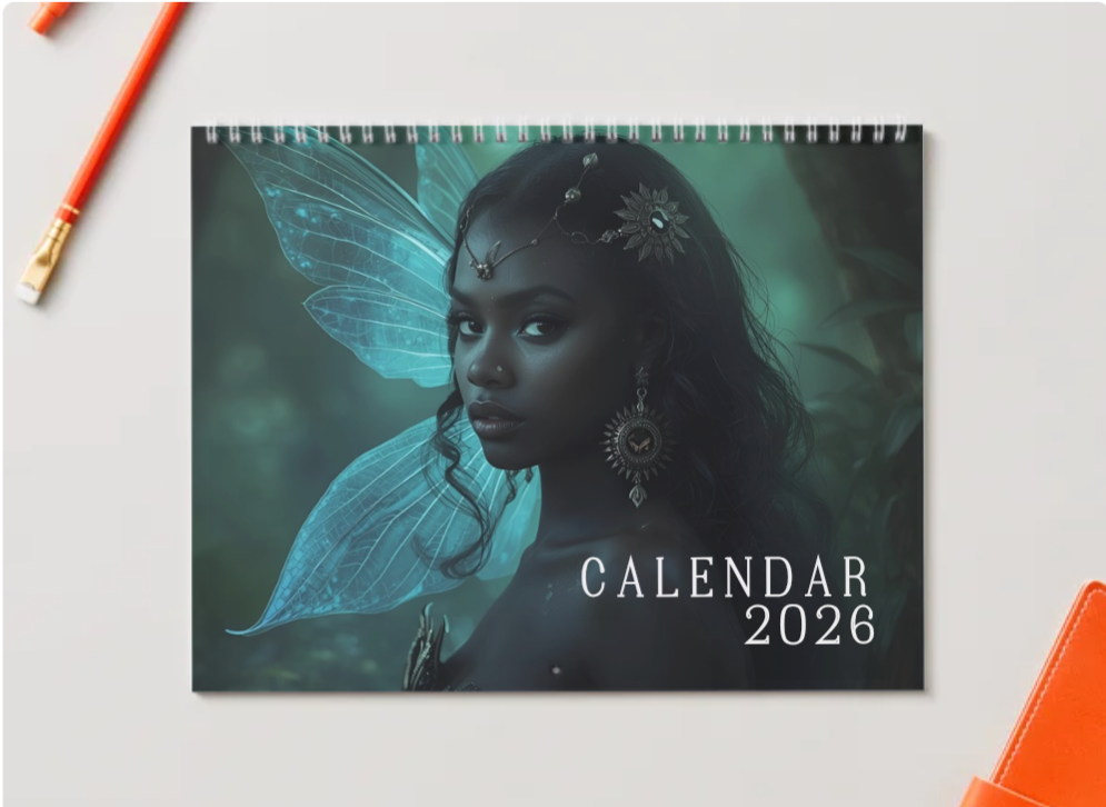 NEW! 2026 Calendar - Princesses & Fairies with Inspirational Quotes From Black Women