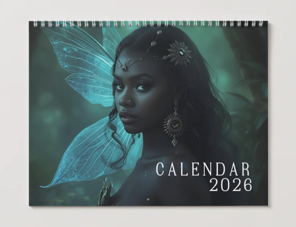 NEW! 2026 Calendar - Princesses & Fairies with Inspirational Quotes From Black Women
