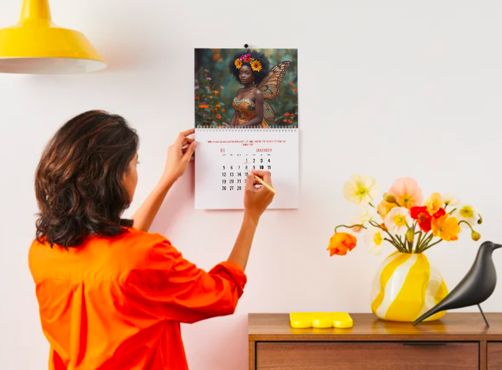 NEW! 2026 Calendar - Princesses & Fairies with Inspirational Quotes From Black Women